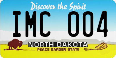 ND license plate IMC004