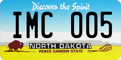 ND license plate IMC005
