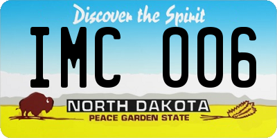 ND license plate IMC006