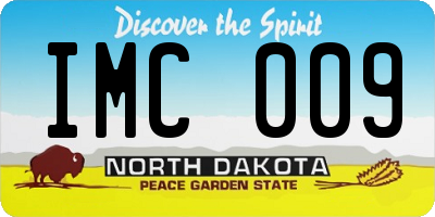 ND license plate IMC009