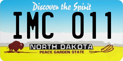 ND license plate IMC011