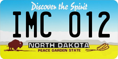 ND license plate IMC012