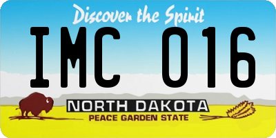 ND license plate IMC016