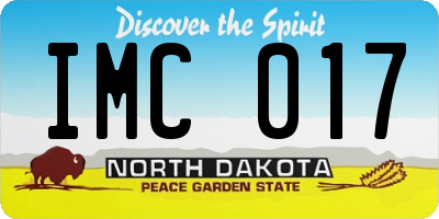 ND license plate IMC017