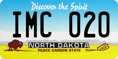 ND license plate IMC020