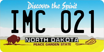 ND license plate IMC021