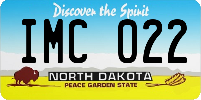 ND license plate IMC022