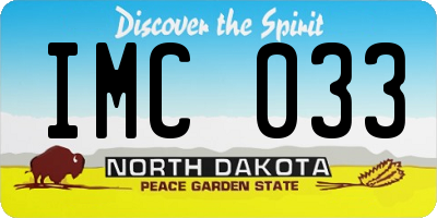 ND license plate IMC033
