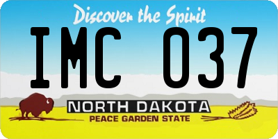 ND license plate IMC037