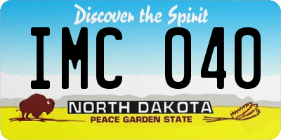 ND license plate IMC040