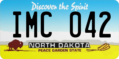 ND license plate IMC042