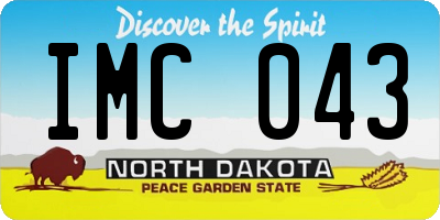ND license plate IMC043