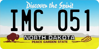ND license plate IMC051