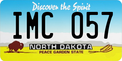 ND license plate IMC057