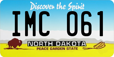 ND license plate IMC061