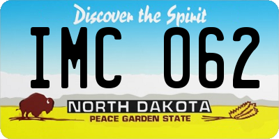 ND license plate IMC062