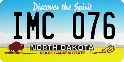 ND license plate IMC076