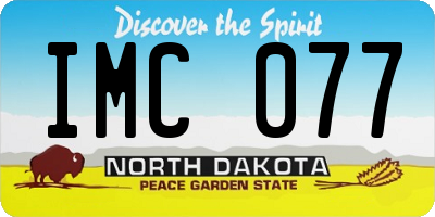 ND license plate IMC077