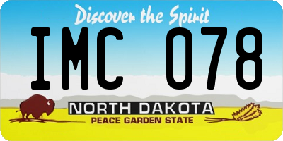 ND license plate IMC078