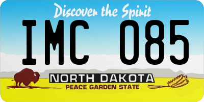 ND license plate IMC085