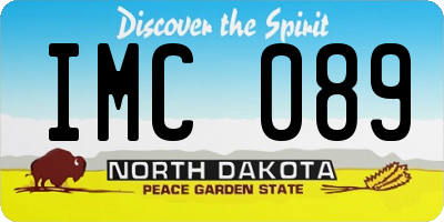 ND license plate IMC089