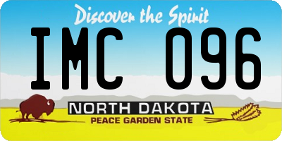 ND license plate IMC096