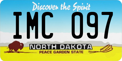 ND license plate IMC097