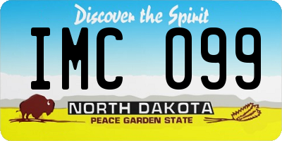 ND license plate IMC099