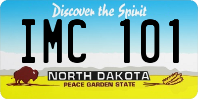 ND license plate IMC101