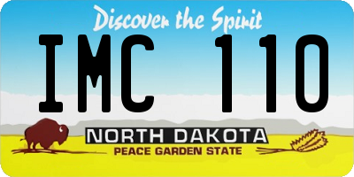 ND license plate IMC110