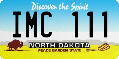 ND license plate IMC111