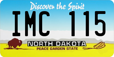 ND license plate IMC115