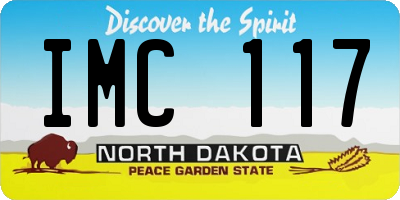 ND license plate IMC117