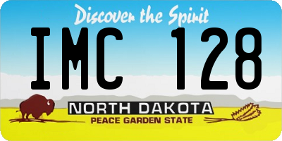 ND license plate IMC128