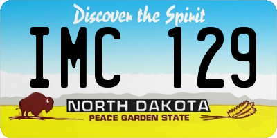 ND license plate IMC129