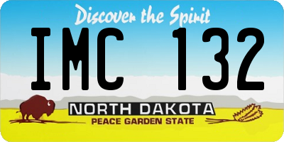 ND license plate IMC132