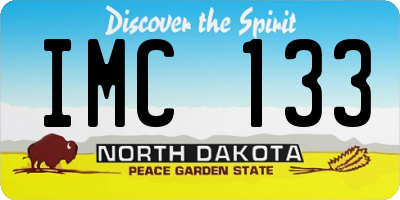 ND license plate IMC133