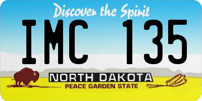 ND license plate IMC135