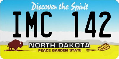 ND license plate IMC142
