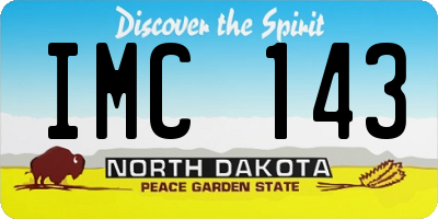 ND license plate IMC143