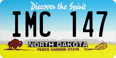 ND license plate IMC147