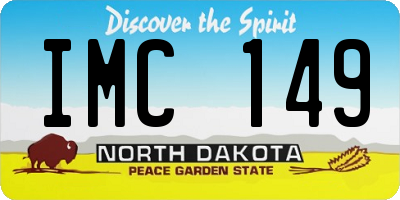 ND license plate IMC149