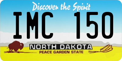 ND license plate IMC150