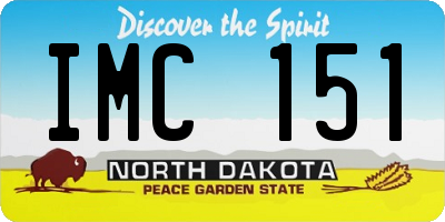 ND license plate IMC151