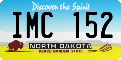 ND license plate IMC152