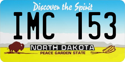 ND license plate IMC153