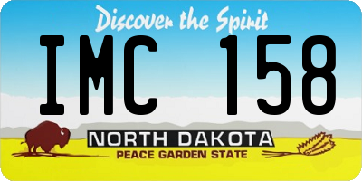 ND license plate IMC158