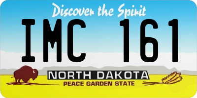 ND license plate IMC161