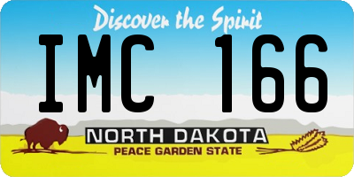 ND license plate IMC166