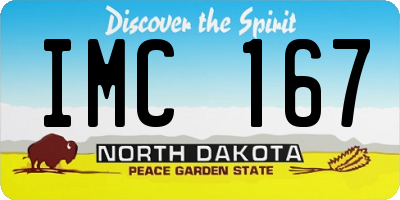 ND license plate IMC167